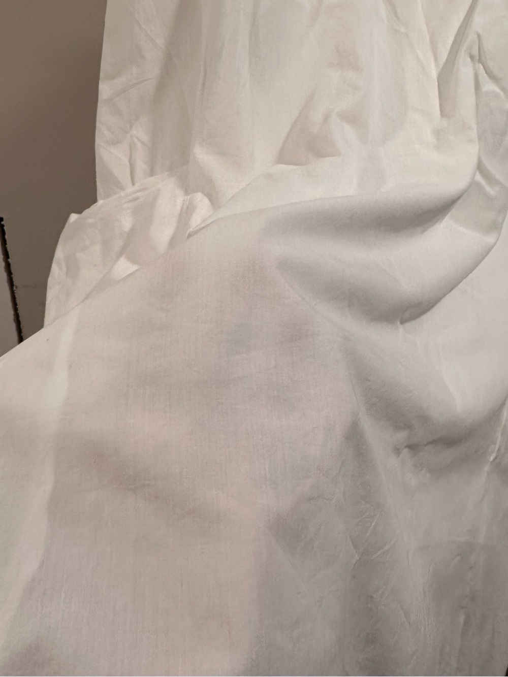 Eileen Fisher White Cotton Lined Midi Shift Dress Front Pockets Petite Large PL - Picture 8 of 15
